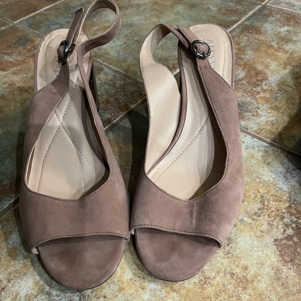 Alfani Taupe Slingback Sandals wide width